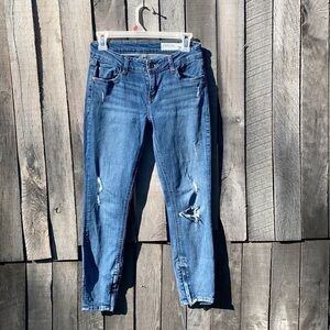 Pistola Cropped Distressed Denim Jeans Size 26